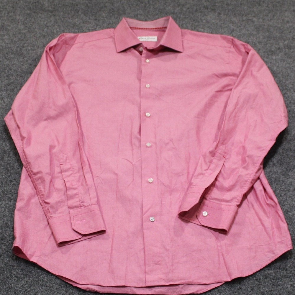 Robert Graham Pink Textured Dress  Size‎ 42 16.5 Cotton Knowledge Wisdom Truth